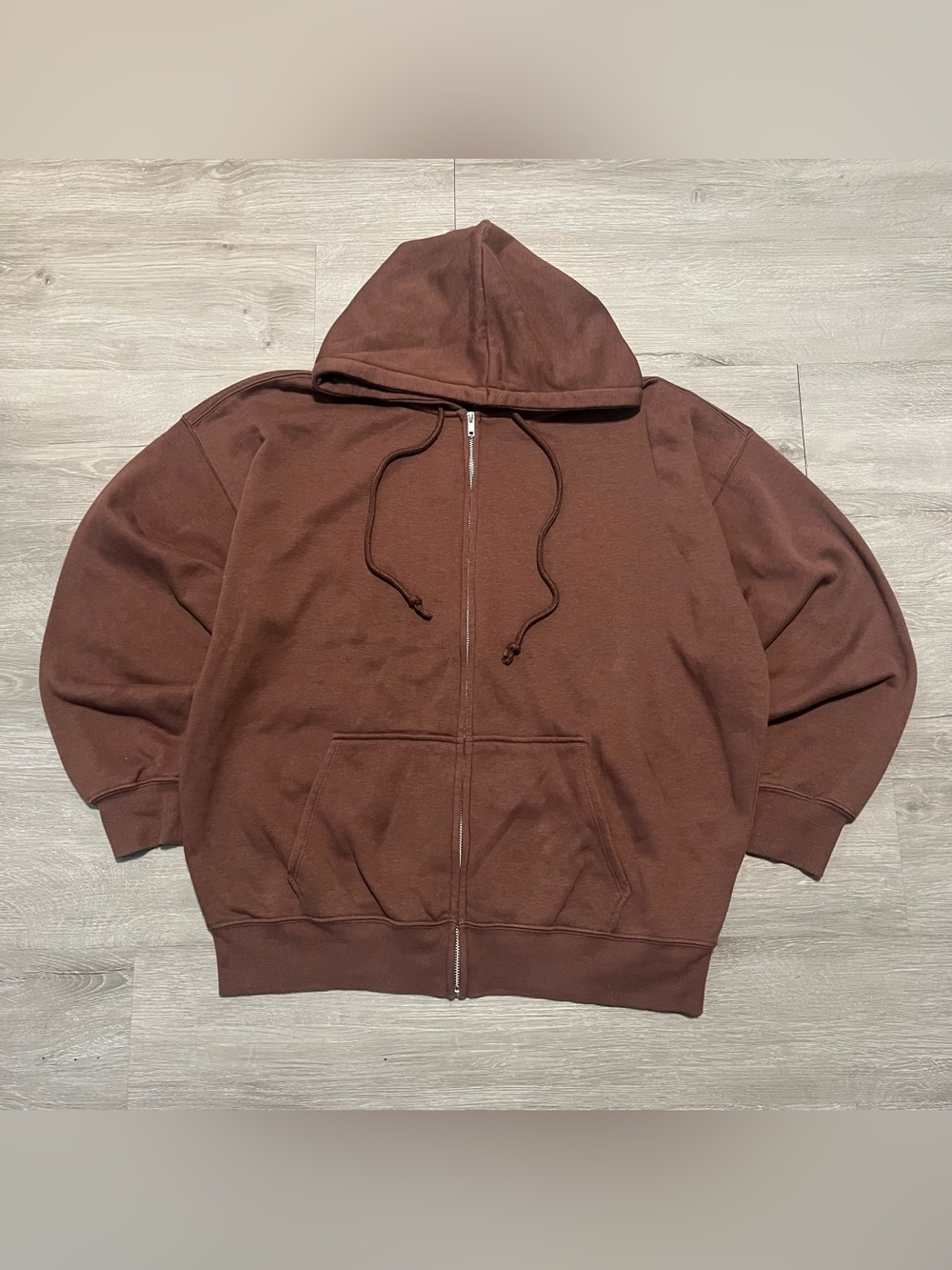 H&M Brown Cozy Zip-Up Hoodie